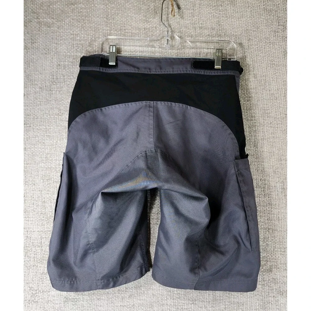 Fox‎ Racing Cargo Shorts Mens 32 Gray Black Cycling Moto Adjustable Waist
